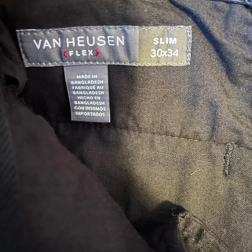 Van Heusen Flex Slim Black Pants - Picture 5 of 7